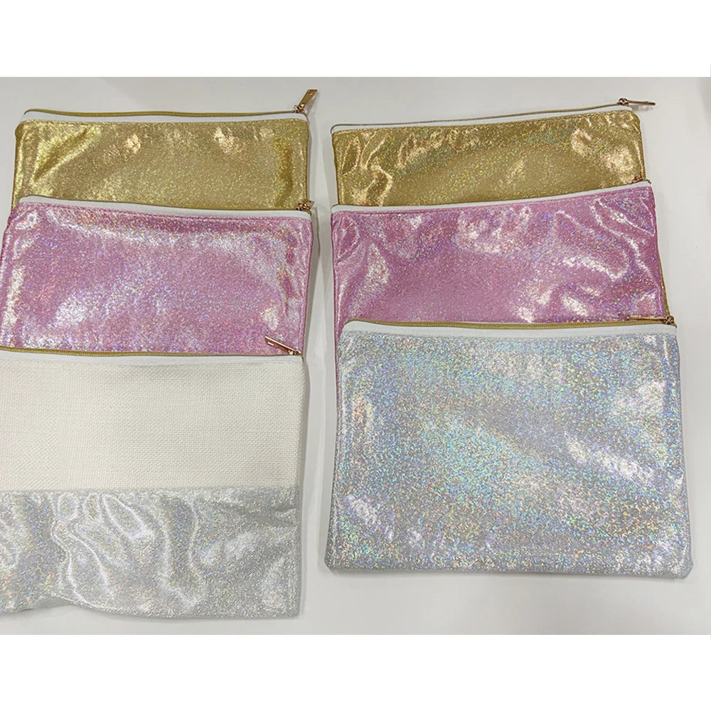 9x6.3 Inch Sublimation Storage Bag Cosmetic Makeup Organizer for Travel Mom Gifts-Perfect Blank Bag for On-the-Go Essentials