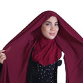 Latest Premium Chiffon Scarf Shawl From Malaysia One Piece Instant Hijab Ready to Wear Full Cover Ninja Design for Muslims