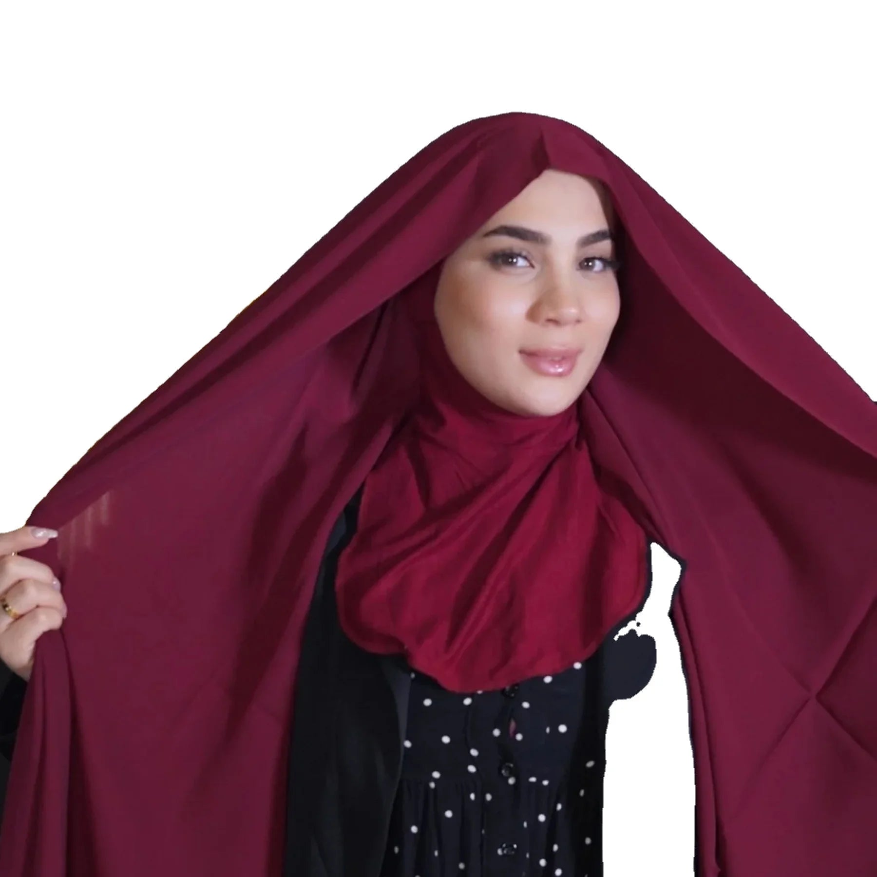 Latest Premium Chiffon Scarf Shawl From Malaysia One Piece Instant Hijab Ready to Wear Full Cover Ninja Design for Muslims