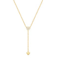 Cubic Zircon Double Heart Y Shape 925 Sterling Silver Pendant Necklaces for Girl Gifts