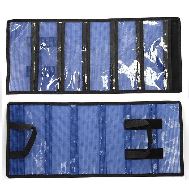 25''*11'' 6 Pocket Waterproof Offshore Trolling Lure Wallet Mesh Bags Coated Mesh Custom Teaser Tuna Lure Fishing Bag