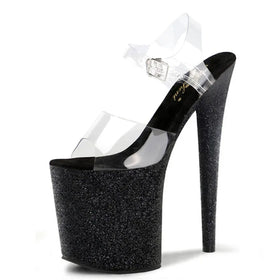 20 cm Thin Heel Super High Heel Thick Sole Platform Steel Pipe Dance High Heels Club Fashion Large Size Leaky Toe New Sandals