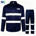 Reflective High Visibility Polyester Cotton Twill Unisex Work Suits Breathable Durable In-Stock for Construction