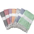 Organic 100% Cotton logo Turkish Large Stripe Beach Towel