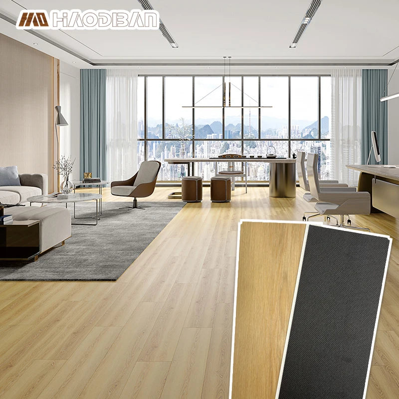Waterproof Virgin Material Piso PVC SPC Click Lock Luxury Vinyl Plank Flooring 5-8mm Indoor 5+ Year Warranty Office Building