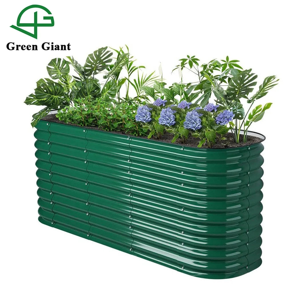 Huizhou Green Giant 32'' Tall 6.5'x2' Metal Modular Raised Garden Bed Kit (6 in 1) Vegetable Planter Boxes