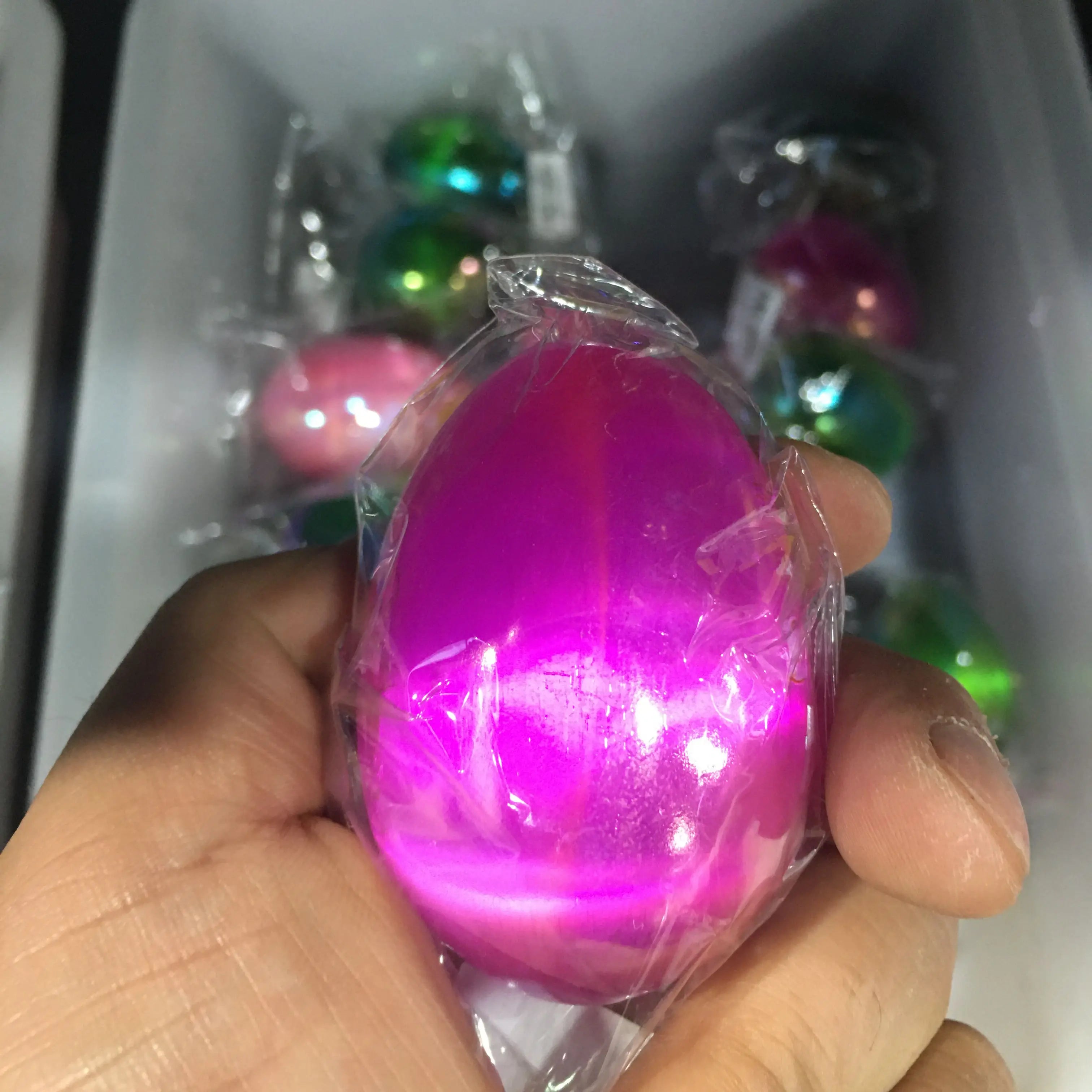 Wholesale Natural Electroplating Selenite  Egg Healing Crystal Quartz Stone Carved for Feishui Decoration