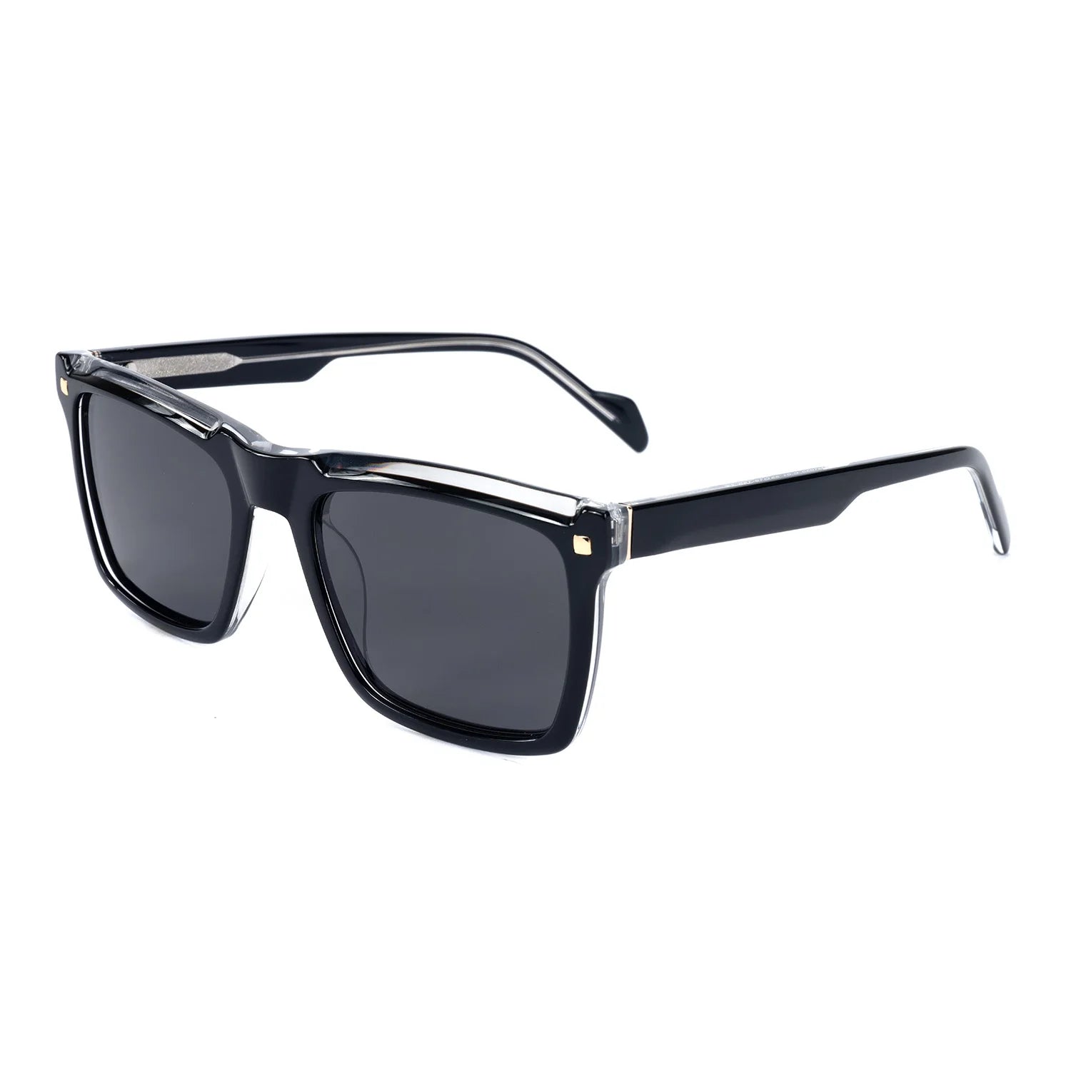KM1030 Custom Polarized Lamination Acetate Sunglasses Wholesale Manufacturer Cellulose Acetate Eyewear for Men