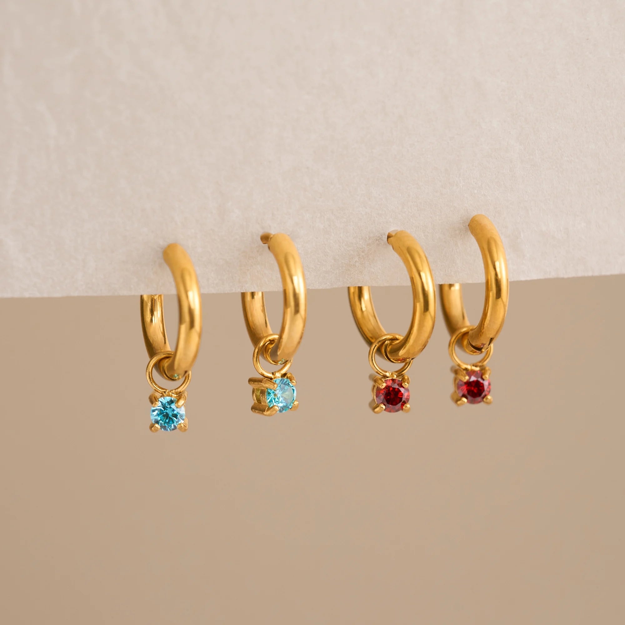 Dazan New Hot INS Trendy 18k Pvd Gold Plated Stainless Steel Vintage Pendant Square Colorful Zircon Earrings Fancy Jewellery
