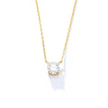 Laodun INS Fine Jewelry S925 Necklace Simple Tiny Minimalist Pendant Engagement Sterling Silver Zircon Necklace Vermeil