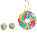 18K Gold Plated Jewelry Wholesale Enamel  Necklace and Earring Jewelry Set With Good Quality
