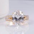 Messi Jewelry MSR-1264 IGI Lab Diamond Big Carat Ring 18K Engagement Ring Oval Cut Wedding Band Classic Diamond Gift Band