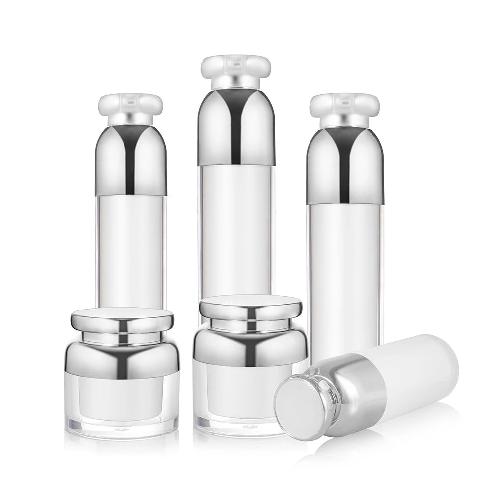 Gold Acrylic 30ml-120ml Round Bottles with Pump Sprayer for Cosmetics Lotions Face Masks Skin Care 50ml Capacity Customized Logo