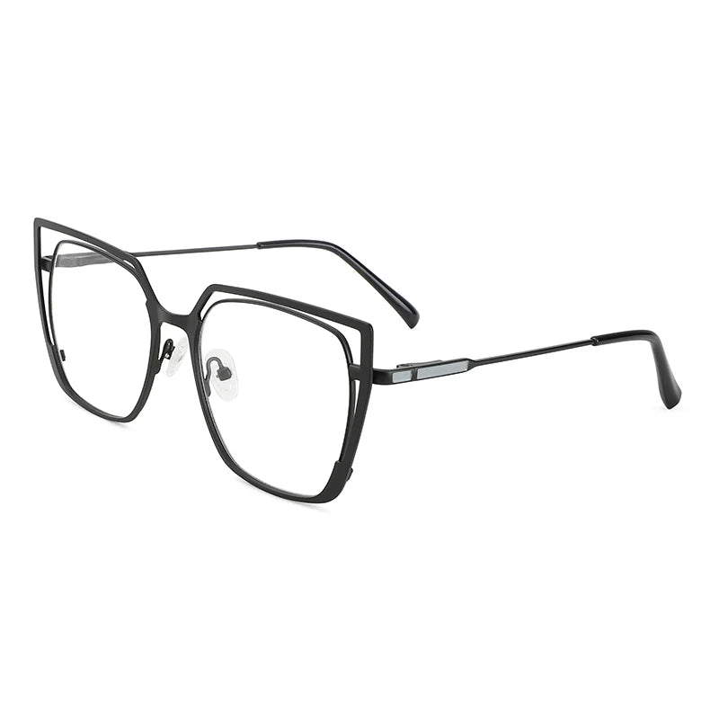 Men Eyes Protection Screen Computer Games Optical Clear Fashion Square Metal Retro Eyeglasses