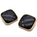Good Plating square Shank Resin Metal Combination Button With Gold Margin