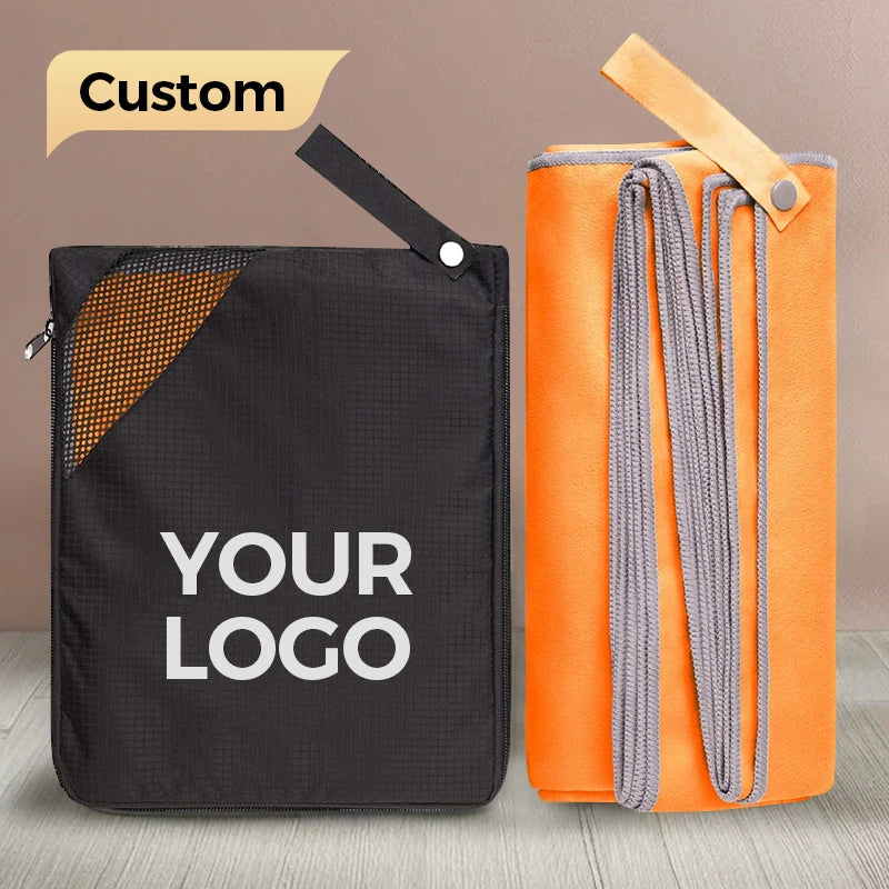 Custom Printed Quick Drying Gym Towel Woven Blank for Sublimation for Outdoor Sports and Gym Use Logo Printed Towel