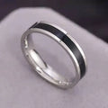 Hot Selling Fashion Luxury Gold Plated Rings Titanium Steel White Black Jewelry Factory Enamel Finger Rings