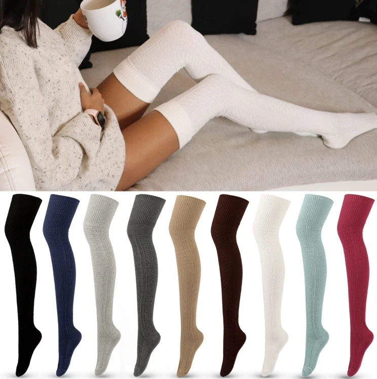Women's Thigh High Socks - Women Thigh High Socks Long Over Knee High Socks Tall Boot Stockings Leg Warmers
