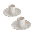 Modern Round Wave Base Ceramic Candle Holder Bohemian White Ceramic Candlestick with Speckle Pattern Home Decoration