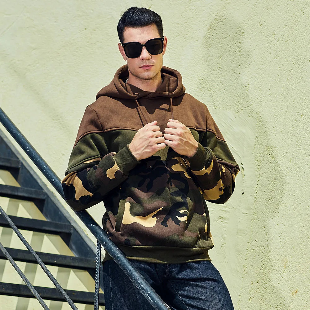 Customize Logo Color Blocked Hoodies Mens Pullover Bulk Plush Hoodie Fashion Sweater With Hood Men's Hoodies