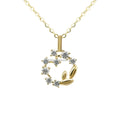 Women's Fashion Design 9K Real Gold Long Chain Pendant Necklace Diamond Zircon Cute Ball Shape Wedding Gift Wholesale Jewelry