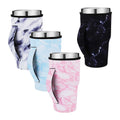 Reusable Iced Coffee Cup Sleeve With Handle Neoprene Insulated Tumbler Cover for 30-32 oz Cold Hot Beverages