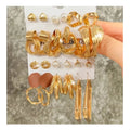 Bohemian Gold Snake Butterfly Drop Earrings Set Women Pearl Acrylic Dangle Earrings 2023Trend Set of Earrings Jewelry