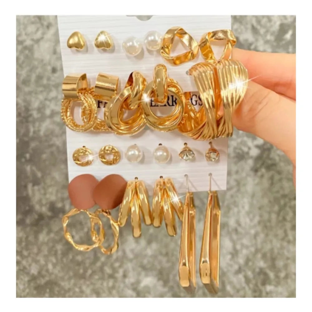 Bohemian Gold Snake Butterfly Drop Earrings Set Women Pearl Acrylic Dangle Earrings 2023Trend Set of Earrings Jewelry