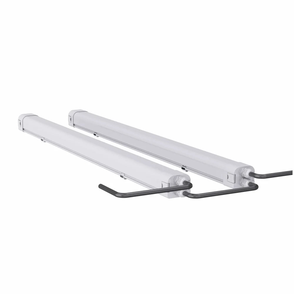 Stock Aluminum LED Tri Proof Light 40W 60W 4000k Single and Double Tube LED Lamp for Warehouse Workshop Lighting