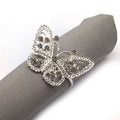 Bulk Sale Alloy Metal Table Napkin Ring Holder Silver Napkin Rings butterfly Napkin Rings for Table Settings