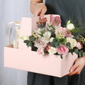 Fashion Bouquet Box Carrying Luxury Portable Corrugated Paper Elegant Flower Box for Flower Shop