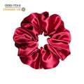 Custom Box Hot Selling Solid Color 6cm Red Bud Scrunchies Organic Silk Scrunchies Hair Ties Scrunchy Set