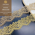 Golden Embroidered Lace Fabric Lolita Gold Thread Lace for Wedding Dress Skirt Accessories Mesh Clothing Accessories