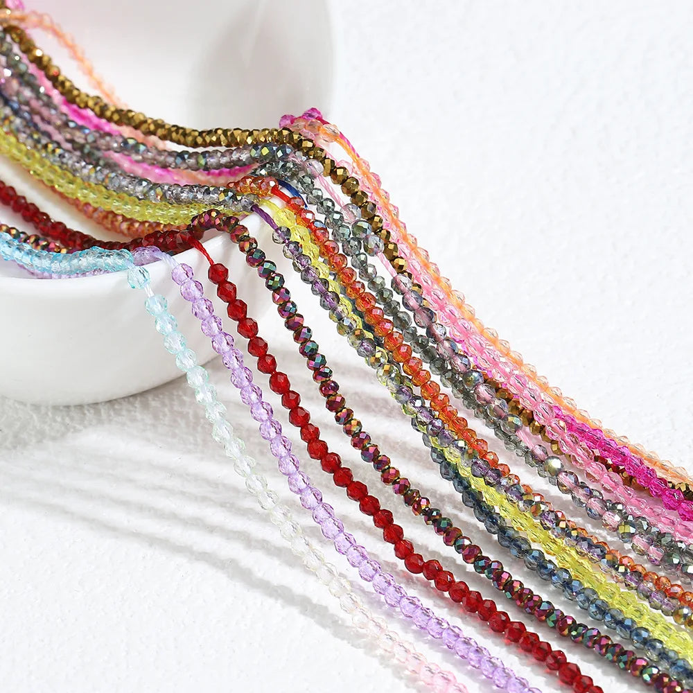 Transparent Crystal Bicone Colorful Glass Loose Beads for DIY Jewelry Supplies Making