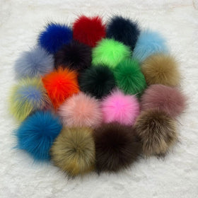 DIY a Variety of Knitted Hats Faux Raccoon Fur Ball Hat Accessories and Scarf Fur Ball 12-15cm Raccoon and Artificial Fur Ball
