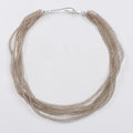 Fashion Delicate Multi-Layer Stacking Gray Crystal Healing Stone Beaded Necklace for Women Jewelry Factory Wholesale