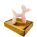 Cute Natural Wholesale Hand Crafted Popular Rose Quartz Crystal Dogs Carved Ornaments for Gift