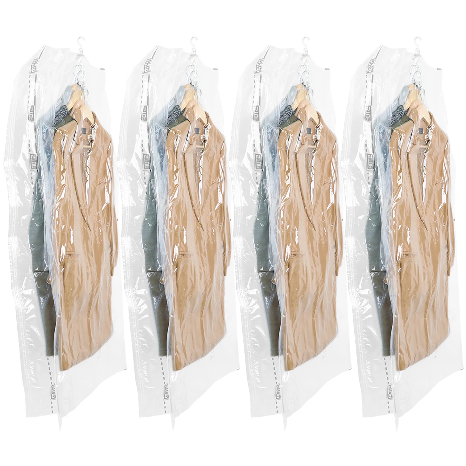 Cloth Organizer Space Saver Pump Free Patented Design Reusable Compression Sealer Vacuum Hanging Storage Bag