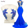 WDP-296 Glitter Colorful Diamond Bodice Sports Team Rhinestone Applique Crystal Patches Blue