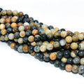 Factory Wholesale Price 4/6/8/10mm 100% Natural Picasso Jasper Loose Gemstone Beads