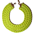2024 New Summer Bright Fluorescent Yellow Multi-layer Chain Necklace 3 Layer Acrylic 1 Piece Party Necklace
