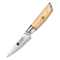 2022 New Arrivals Premium Composite Stainless Steel Pakka Wood Handle 3.5 Inch Kitchen Fruit Paring Knife