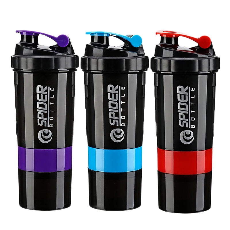Customizable Logo Protein Shaker Shaker Non-Slip 3-Tier Rotating Flat Tray Shaker with Storage