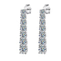 925 Sterling Silver Full Moissanite Long Tassel Earrings with a High Sense of Light Luxury Moissanite Earrings for Women