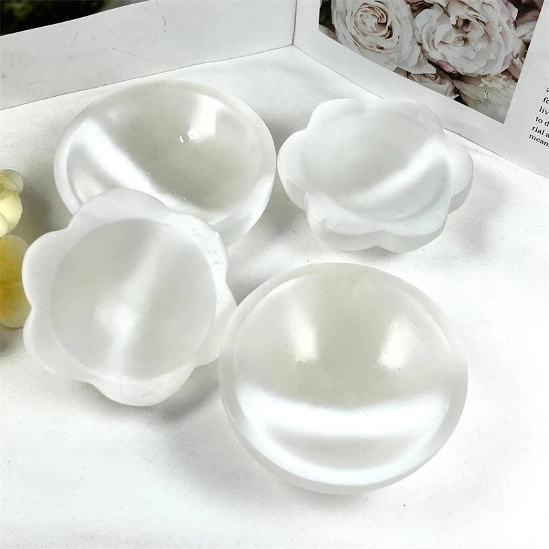 Wholesale Natural High Quality Selenite Crystals Small Bowl Healing for Home Decoration