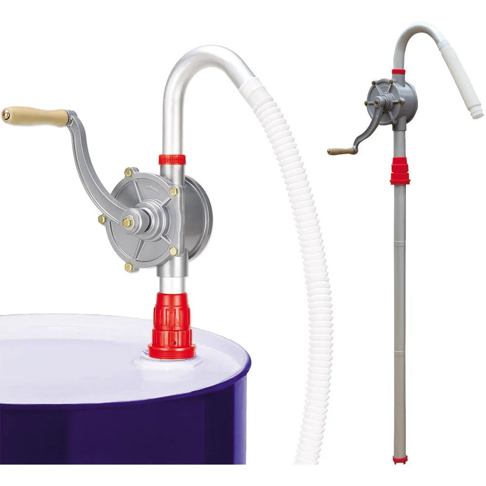 Hand Rotary Oil Barrel Pump Made of Aluminum / Mechanical diesel Oil Suction Pump for 15 - 55 Gallon Drums or Tanks