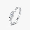 Ailmay Irregular Shape Stars Clear Zircon Ring for Women Fine Jewelry 925 Sterling Silver Fashion Trendy Wedding Bands or Rings