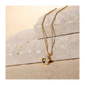 Chris April Cute Stainless Steel PVD Plated Beads Chain Pearls Cat's Claw Pendant  Necklace