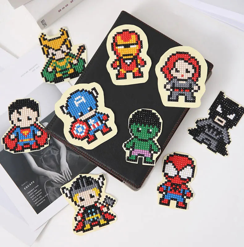 5D Diamond Painting Stickers Kits for Kids DIY Art Craft Animal & Sea World Painting with Diamonds Paint by Numbers
