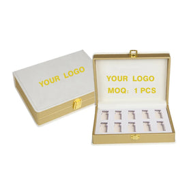 Factory Skin Care Leather Packaging Box Packaging Gift Box Serum 5ML 10ML Ampoule Box Packaging With Golden Buckle Closure